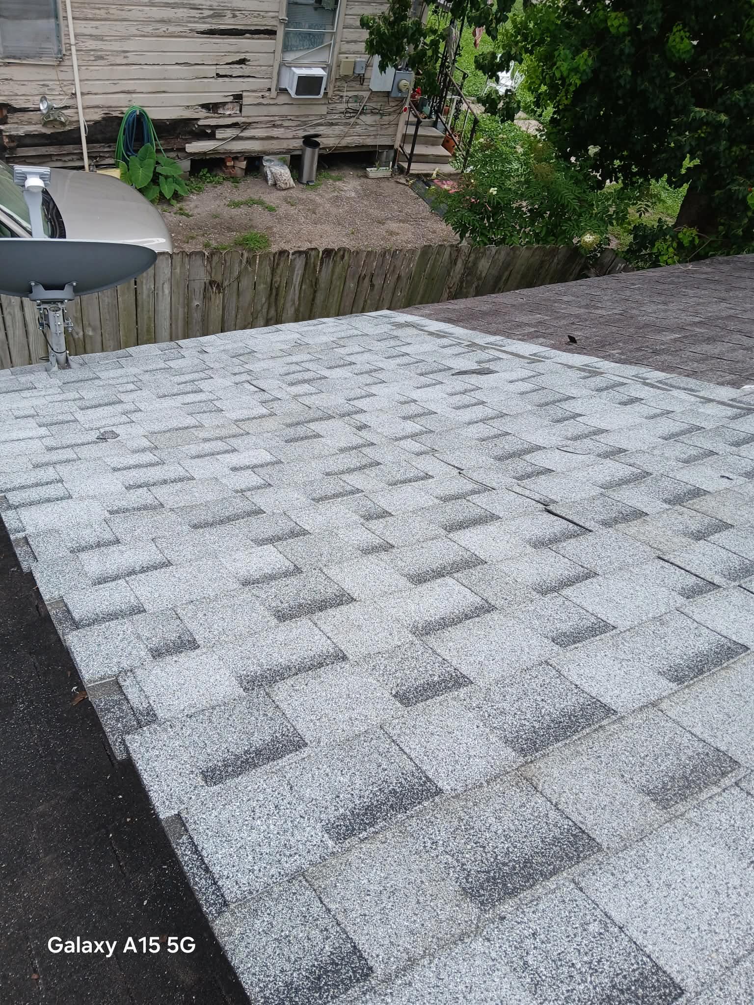 Roof section after repair